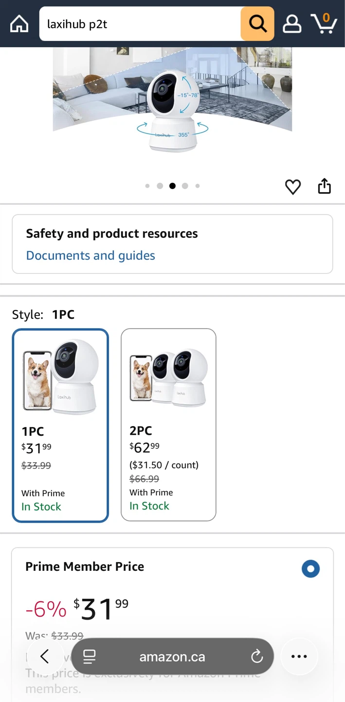 Laxihub P2T 3MP Indoor Wi-Fi Security Camera - photo 2