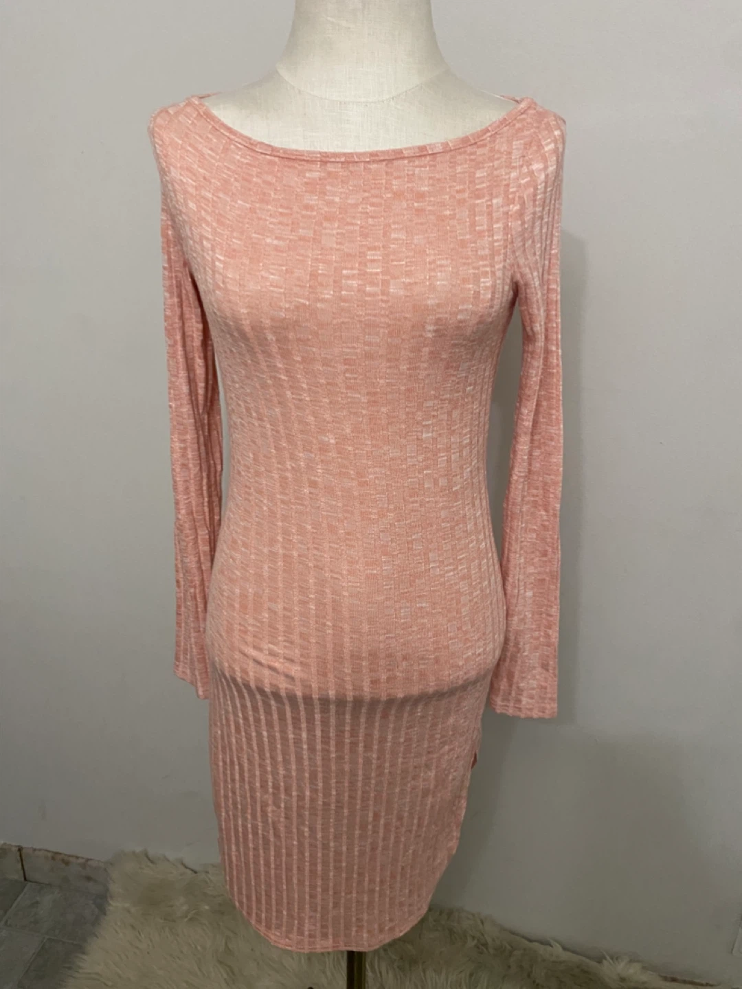 UK2LA Ribbed Long Sleeve Dress