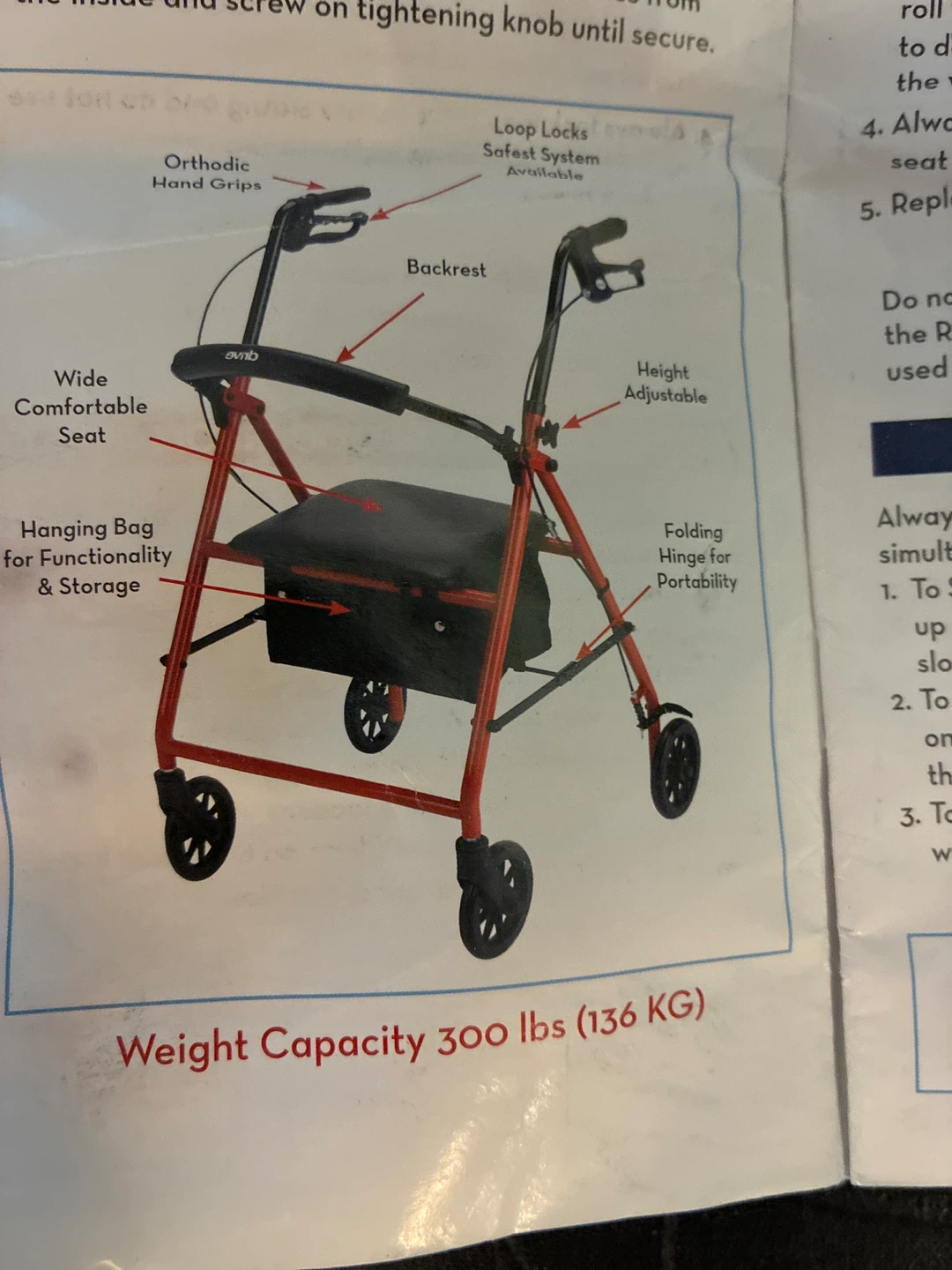 Drive Medical Folding Walker with Seat - photo 2