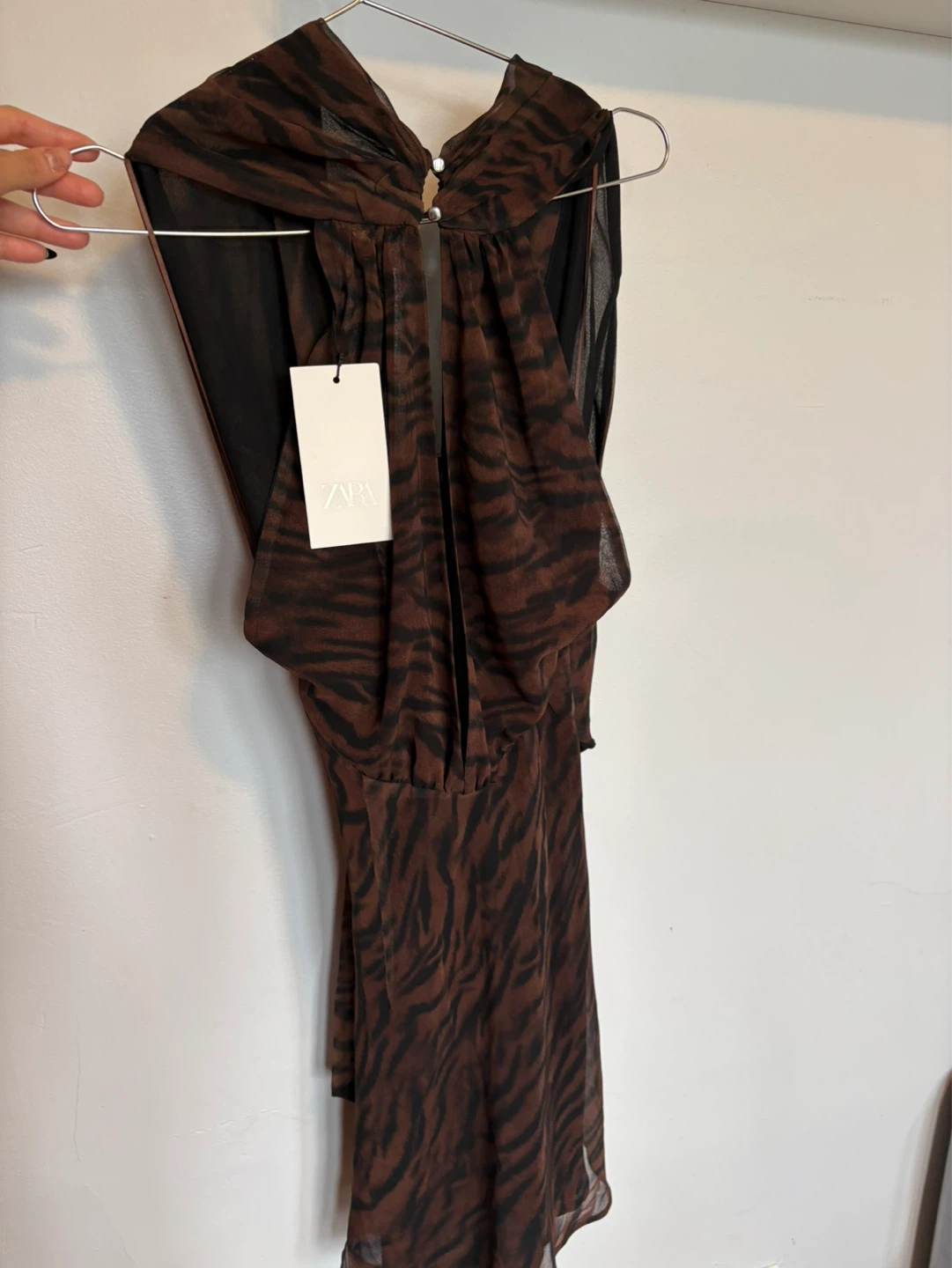 ZARA Animal Print Wrap Dress - Small - photo 5