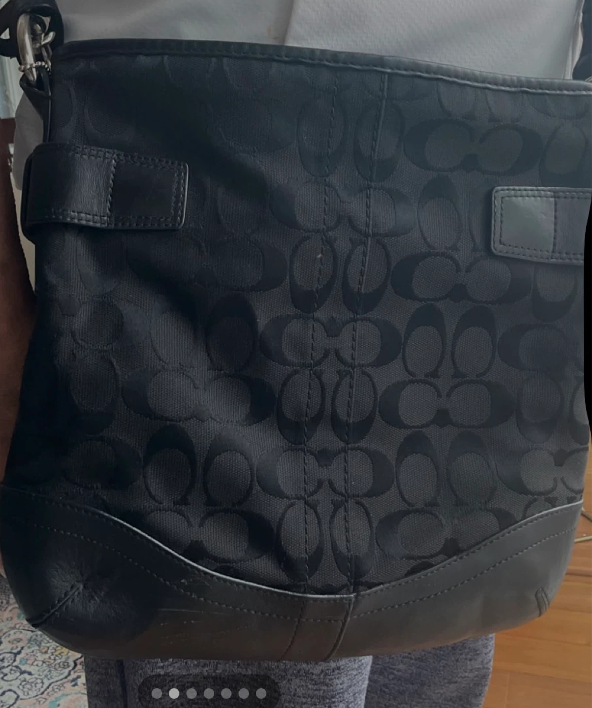 Black Coach Signature Monogram Shoulder Bag - photo 2