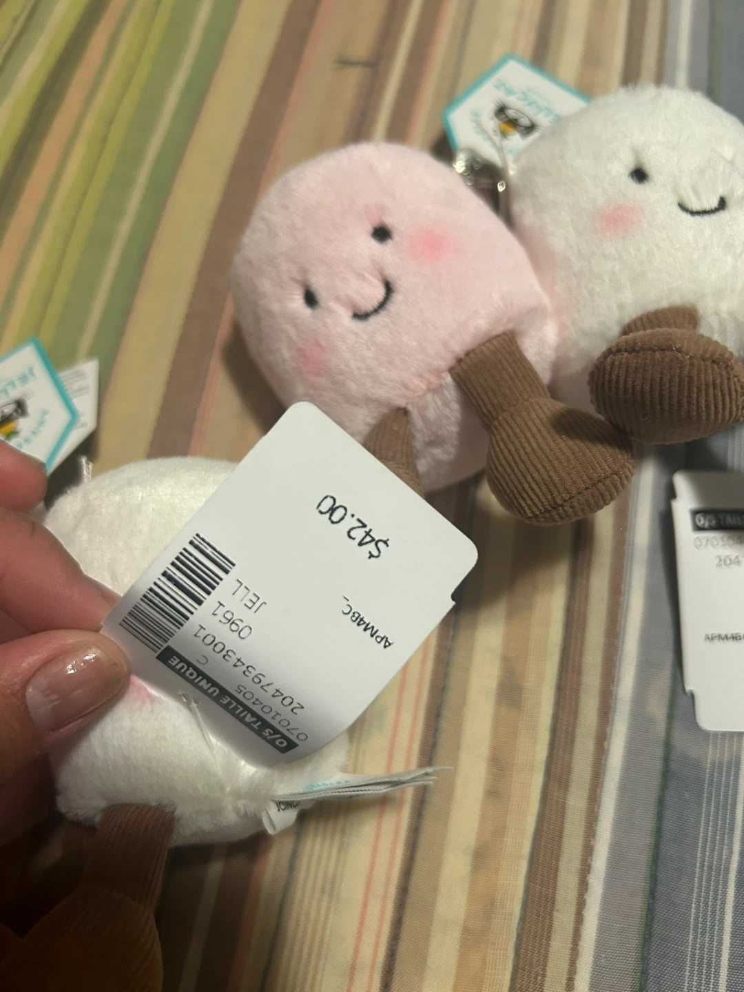BNWT: x2 Jellycat Marshmallows Bag Charms - photo 3