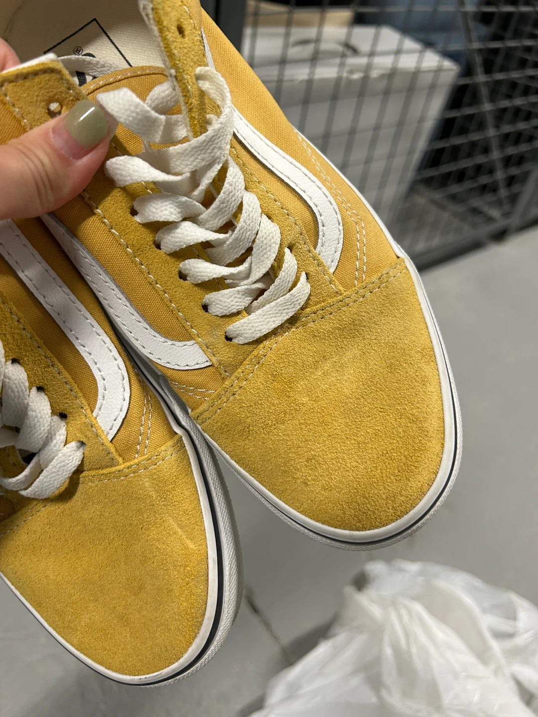 Vans Old Skool Yellow Suede Canvas Sneakers - photo 2