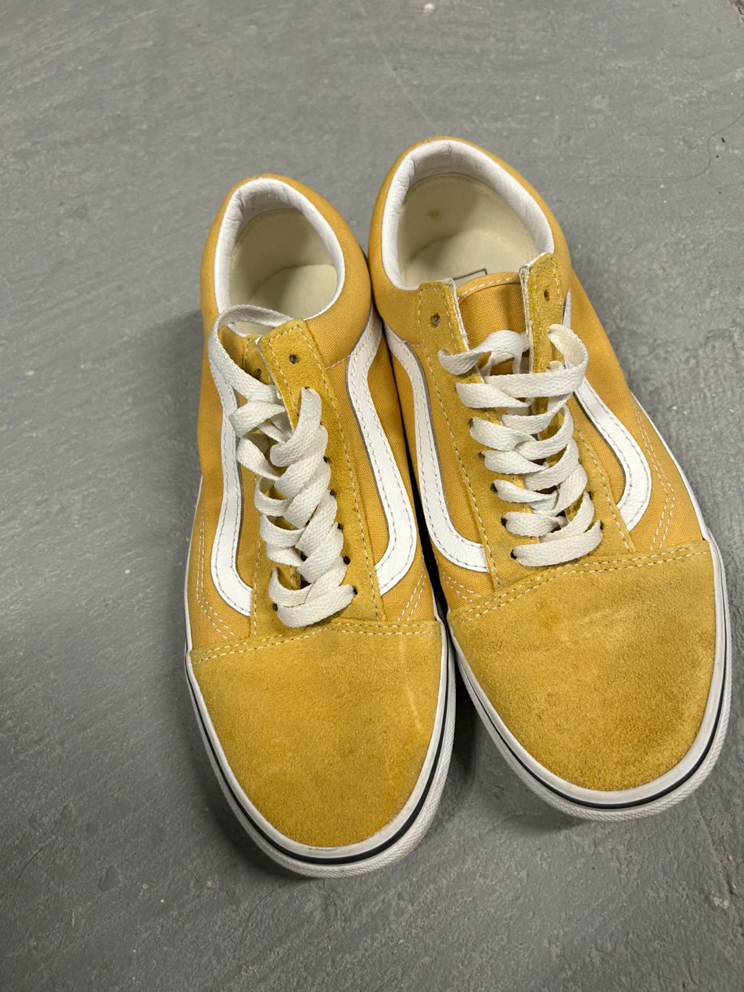 Vans Old Skool Yellow Suede Canvas Sneakers