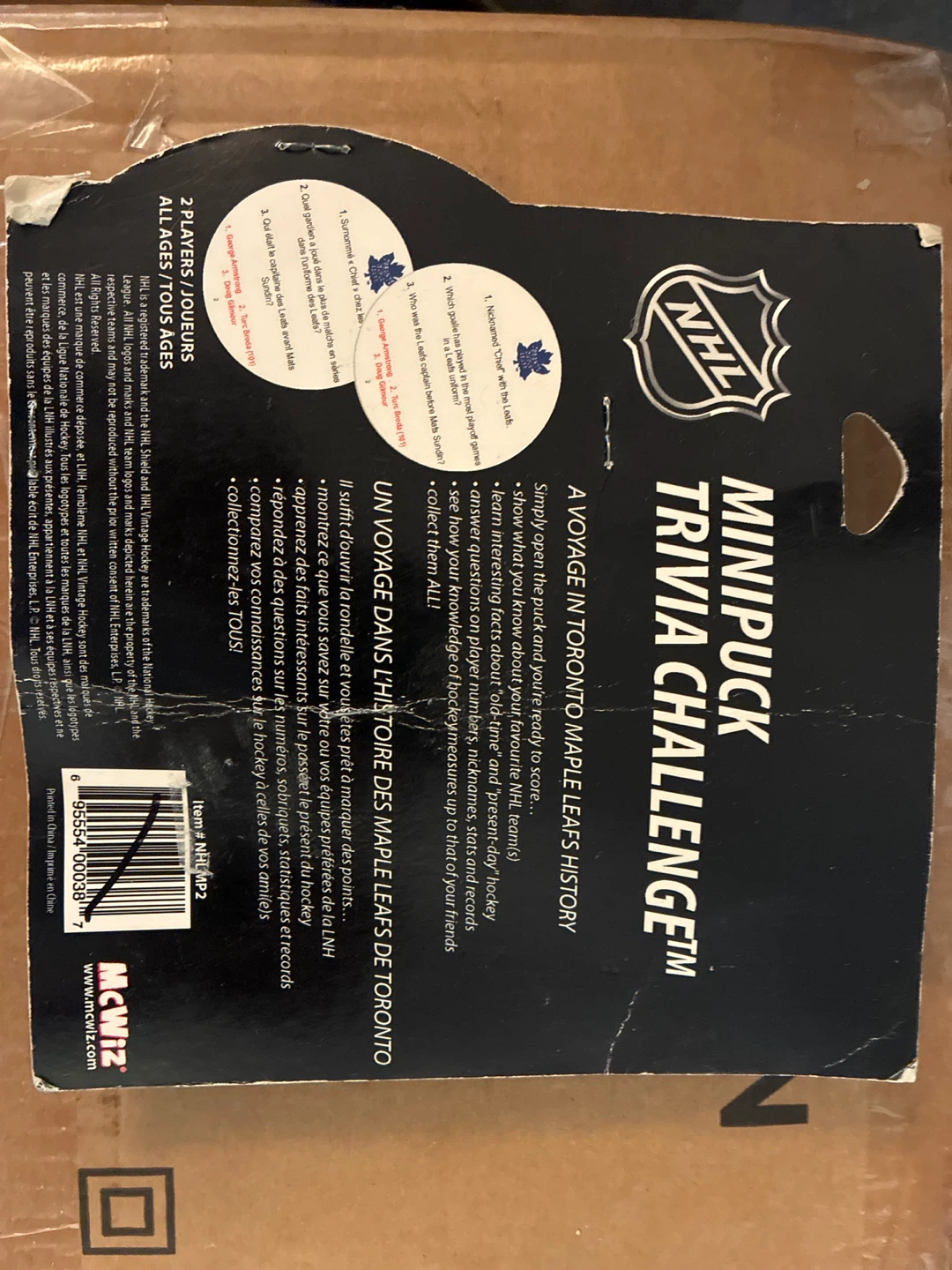 Toronto Maple Leafs Minipuck Trivia Challenge Game - photo 2