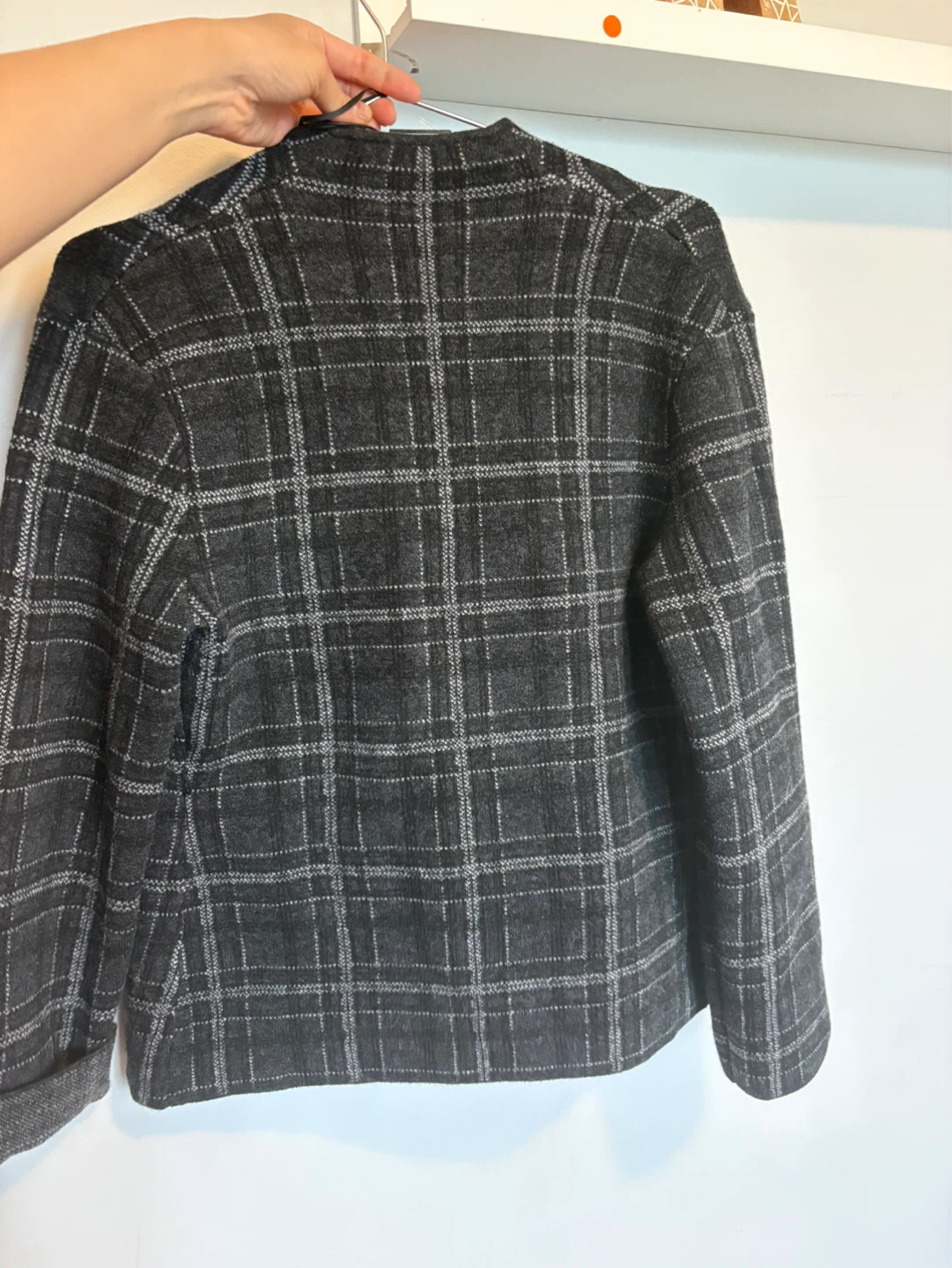 Zara Plaid Jacket with Embellishment no belt size s - photo 5