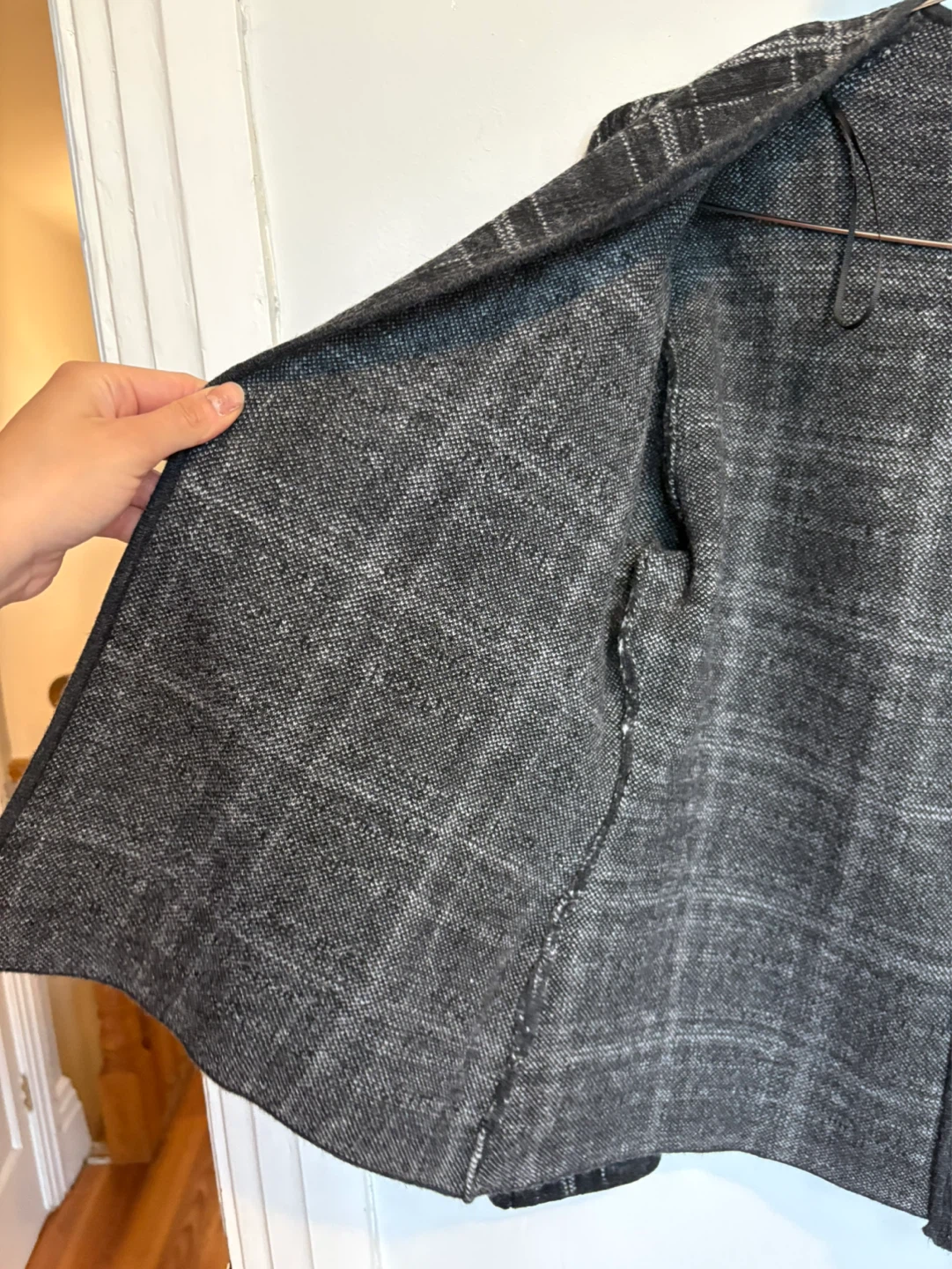 Zara Plaid Jacket with Embellishment no belt size s - photo 4