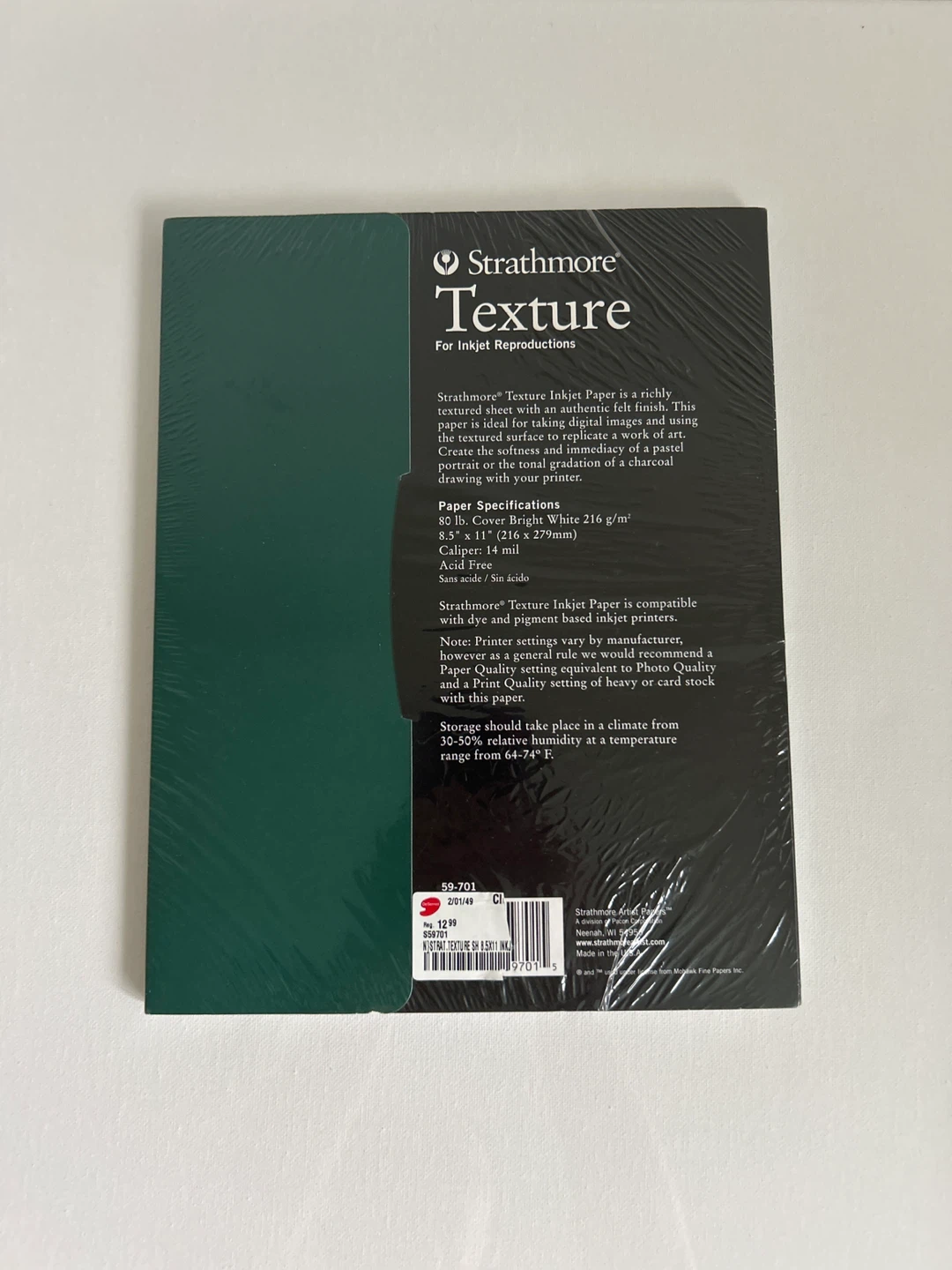 Strathmore Texture Inkjet Paper 25 Sheets 8.5" x 11" - photo 2