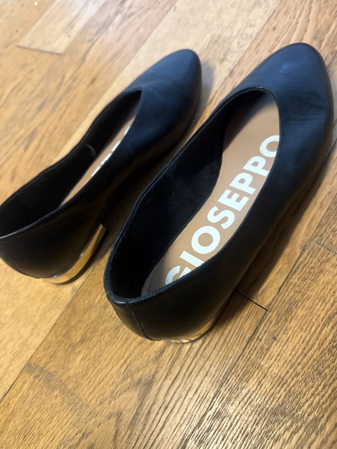 GIUSEPPE Black Leather Flats - Women's Shoes - photo 2