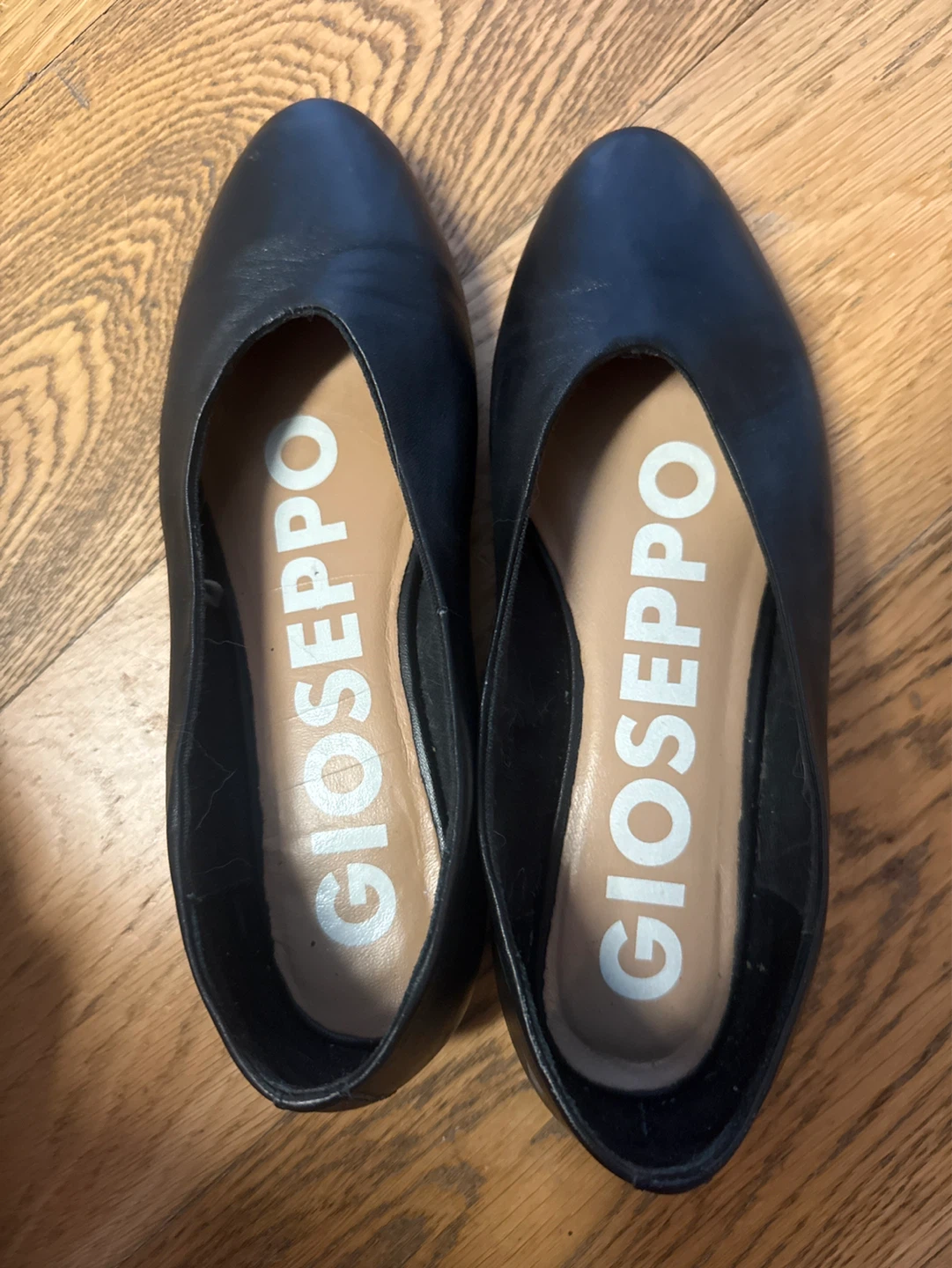 GIUSEPPE Black Leather Flats - Women's Shoes
