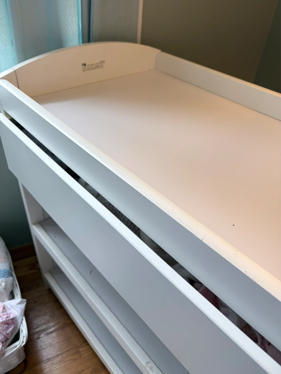 White Baby Changing Station with Shelves - photo 5