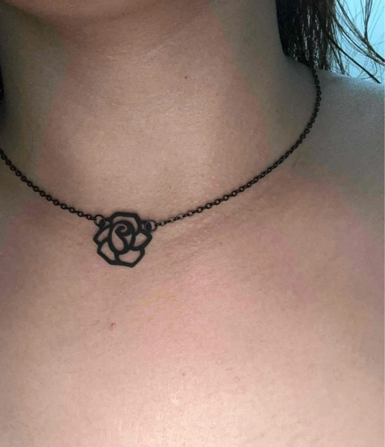 Black Rose Choker Necklace - photo 2