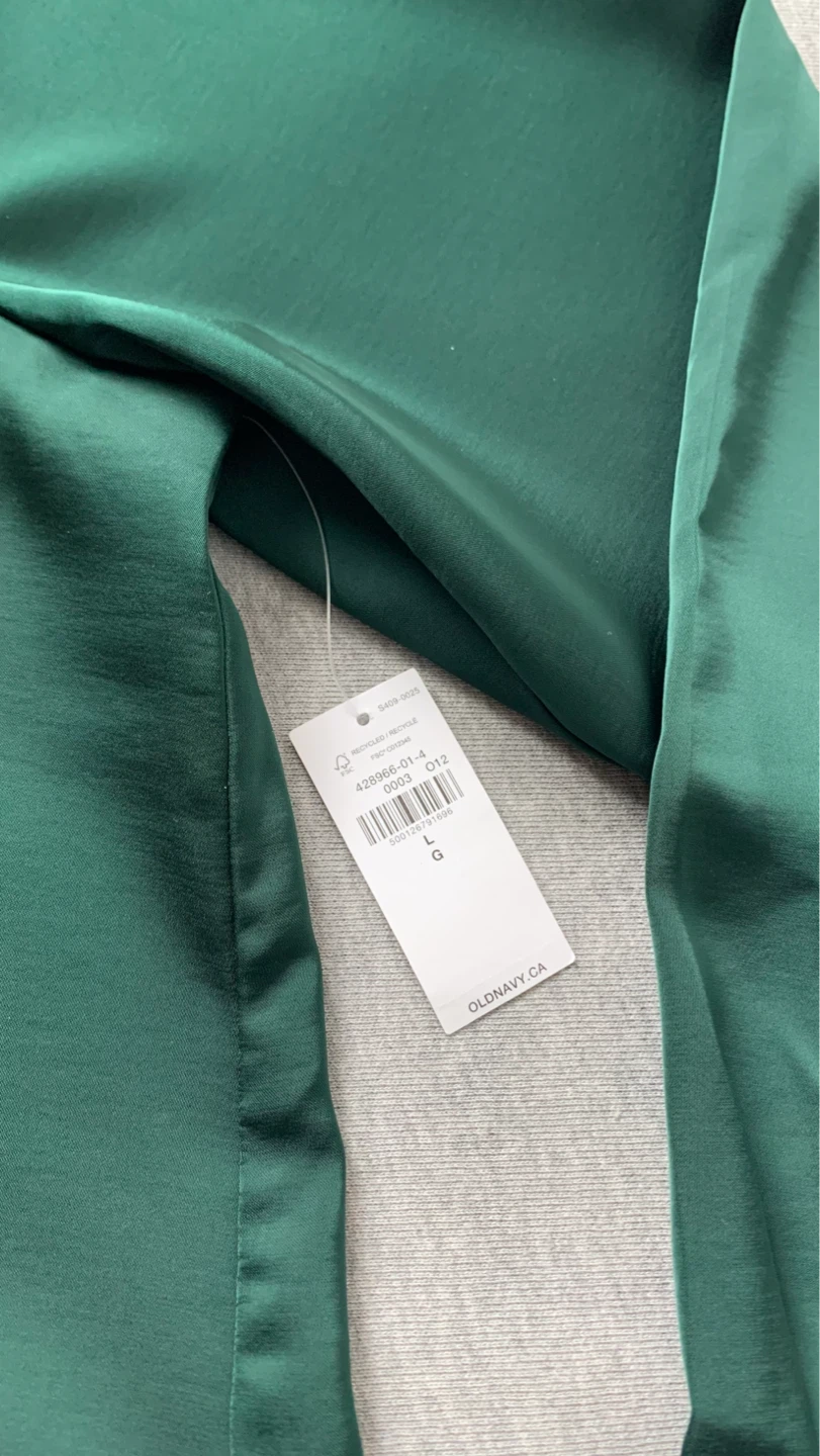 Hunter Green Button-Up Blouse - Size Large - photo 3