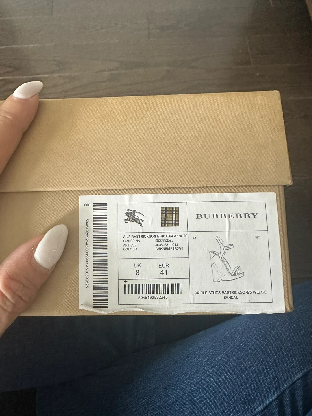 Burberry Brown Leather Wedge Sandals - photo 5