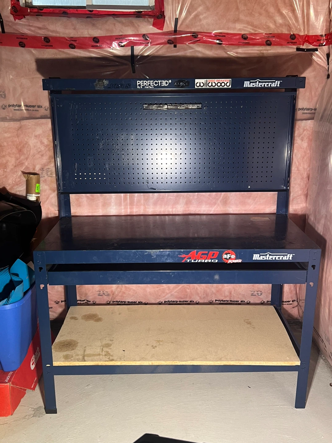 Mastercraft Steel Workbench with Pegboard