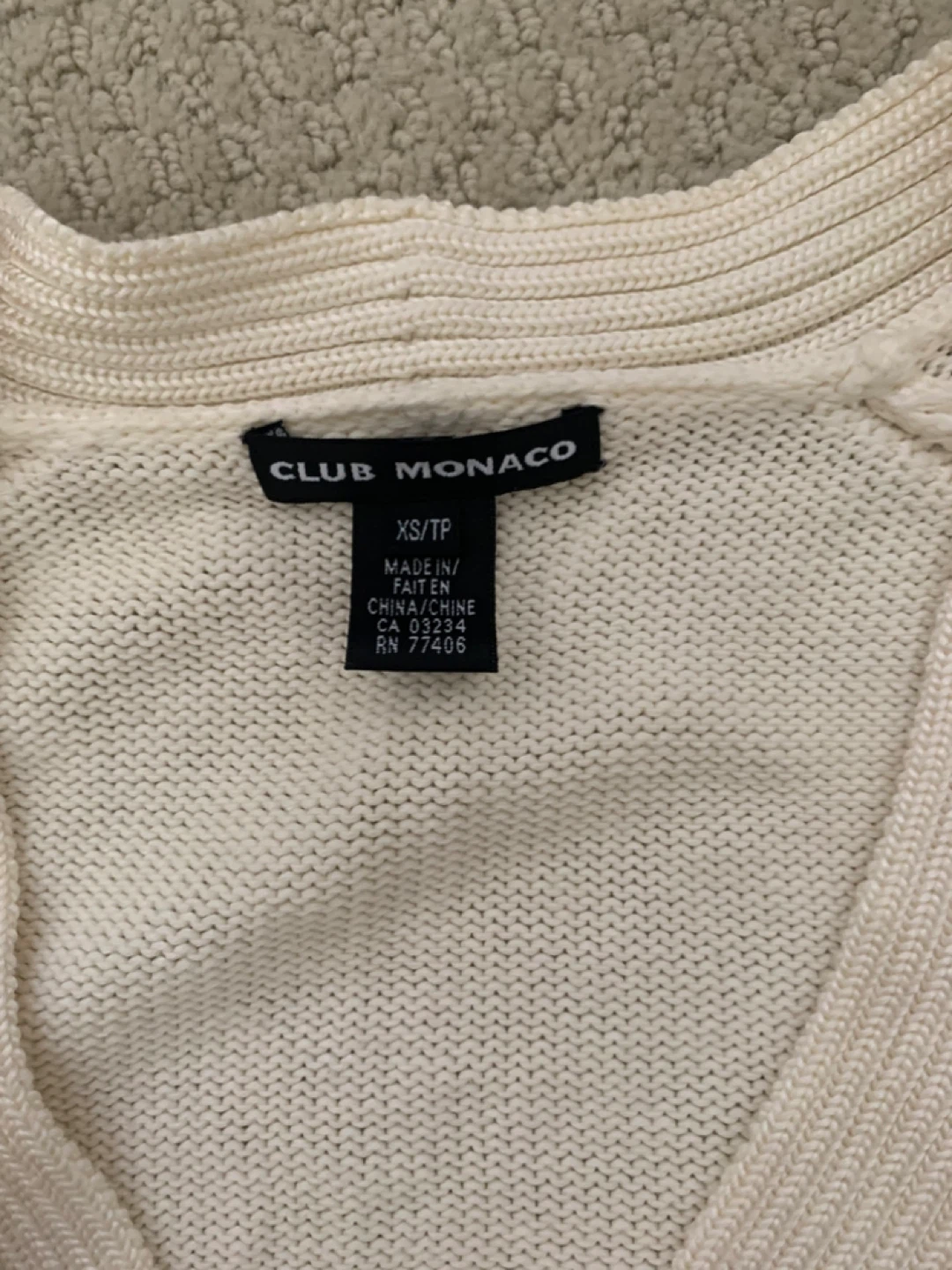 Club Monaco Cream Cropped Cardigan - photo 3