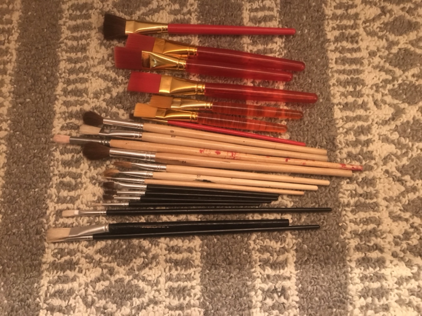 Assorted Paint Brushes = 21