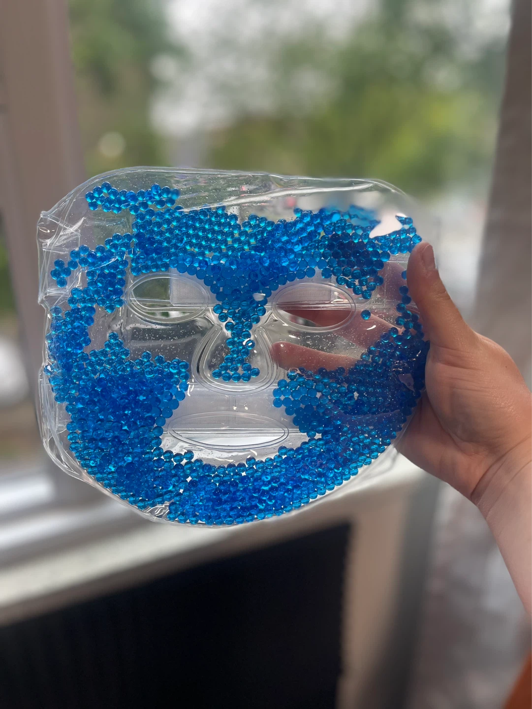 Blue Gel Bead Face Mask for Hot or Cold Therapy - photo 3
