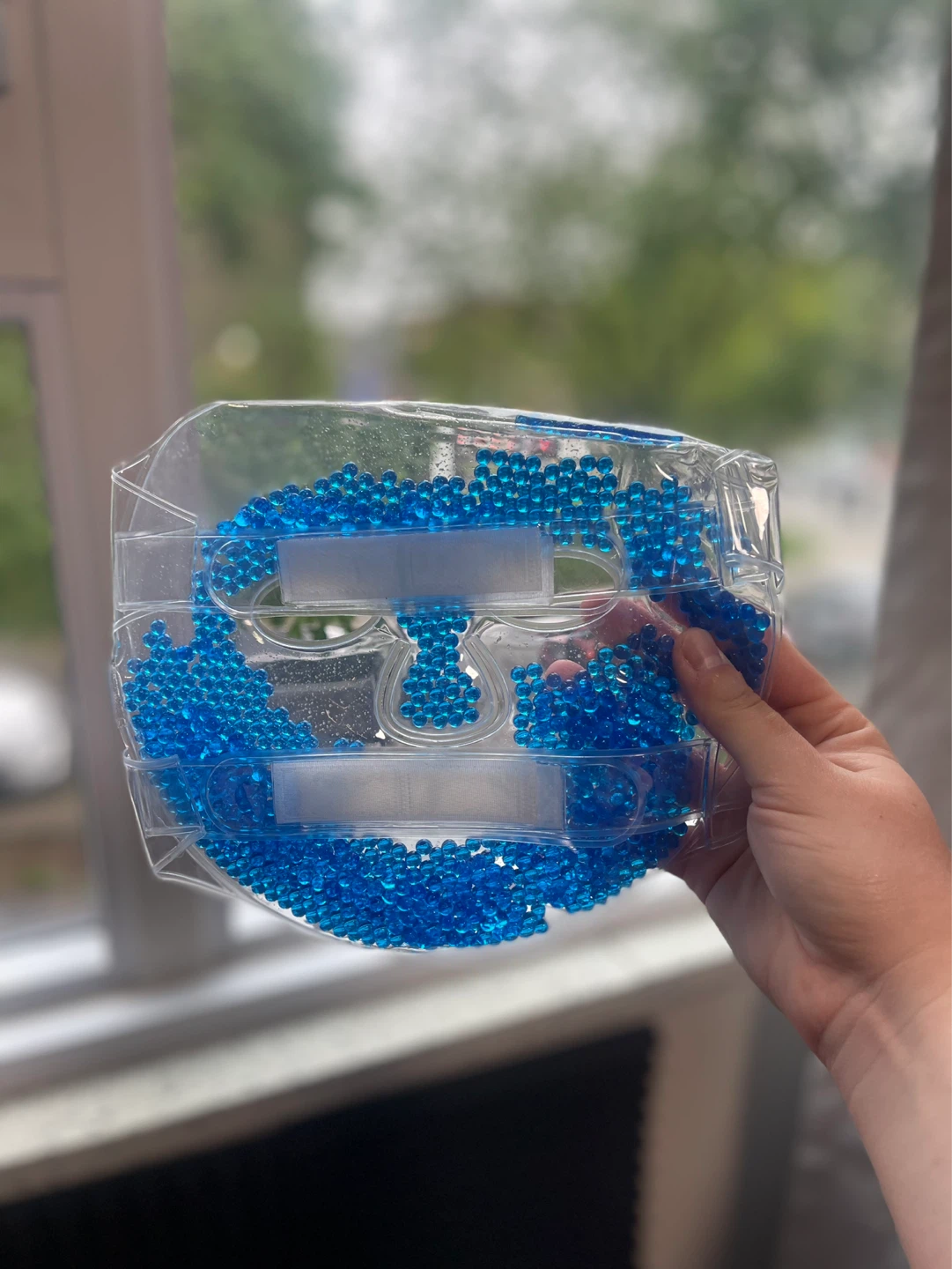 Blue Gel Bead Face Mask for Hot or Cold Therapy - photo 4