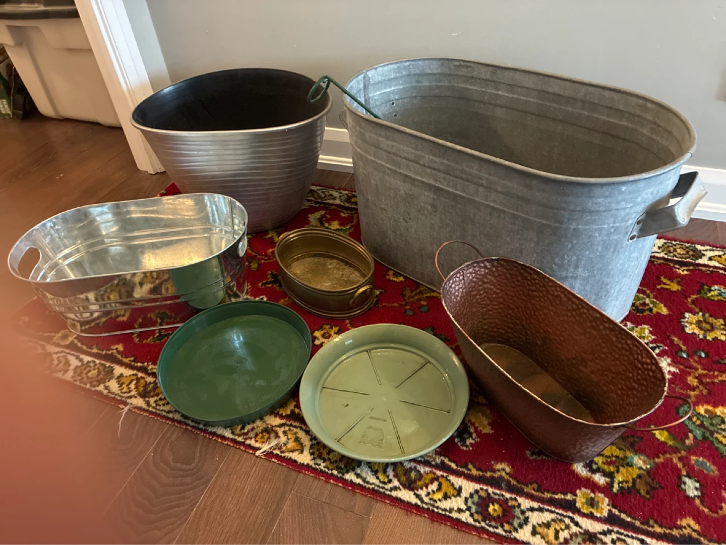 Assorted Tubs and Planter Saucers