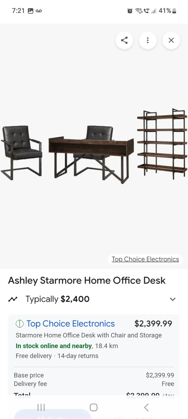 Rustic Desk + Matching Chair Set – Industrial Style – $100 - photo 4