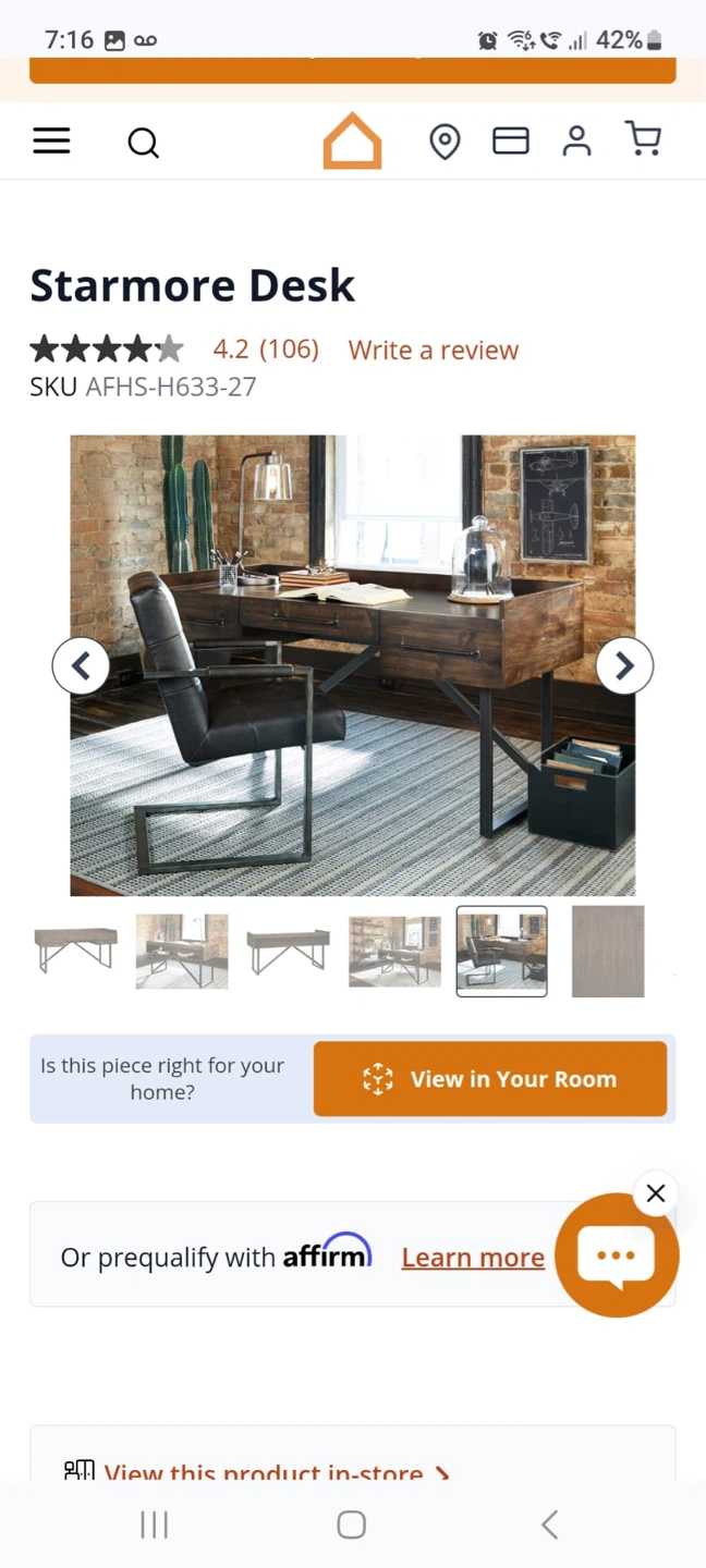 Rustic Desk + Matching Chair Set – Industrial Style – $100 - photo 5