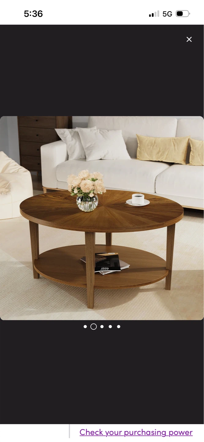 New Oval Coffee Table with Lower Shelf - photo 2