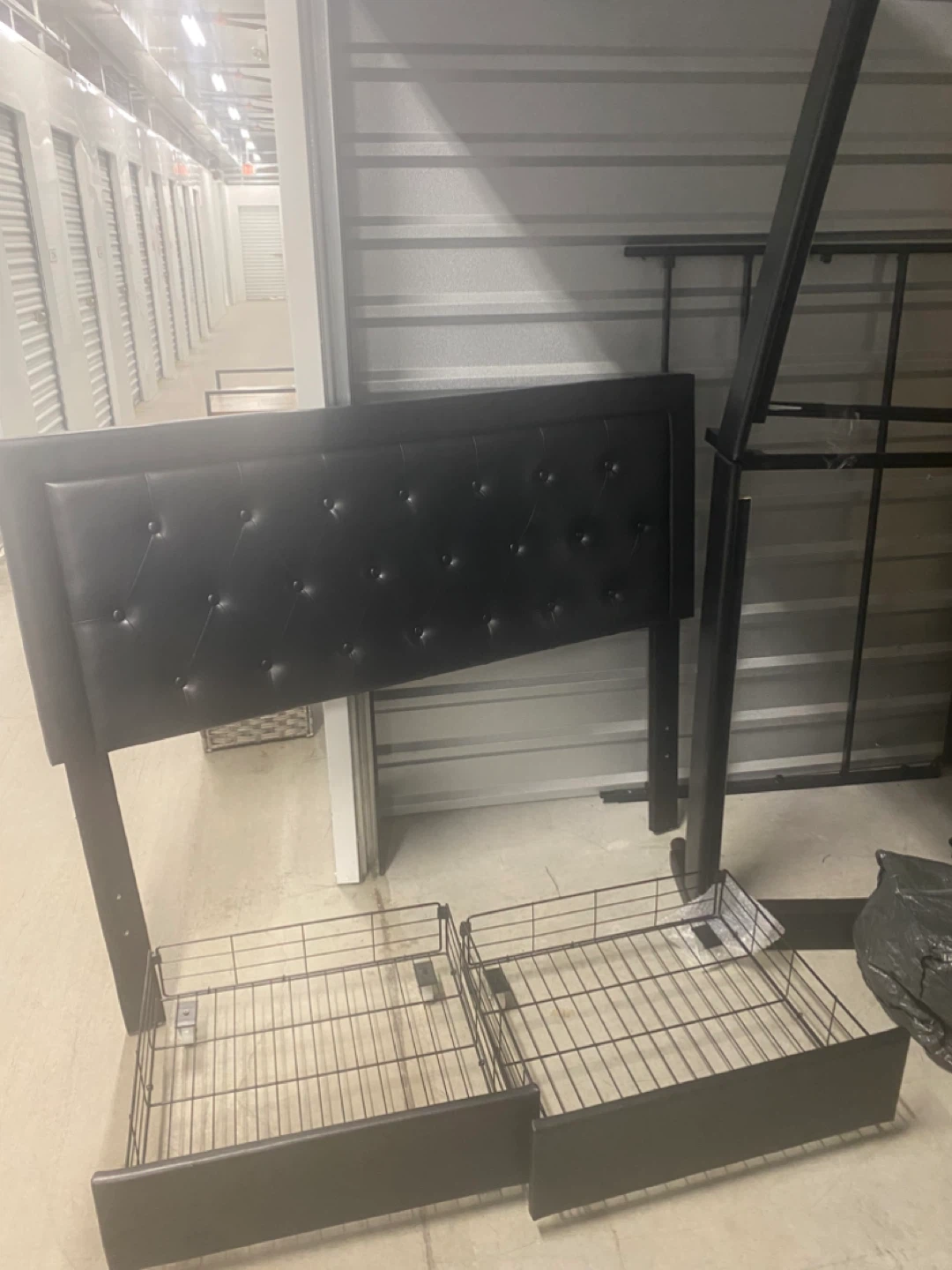 Full size Bed Frame with 2 storage drawers - photo 2