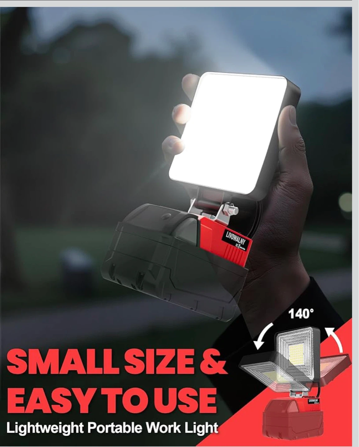 LIVOVALNY LED Work Light Battery DCB609 20V/60V - photo 3