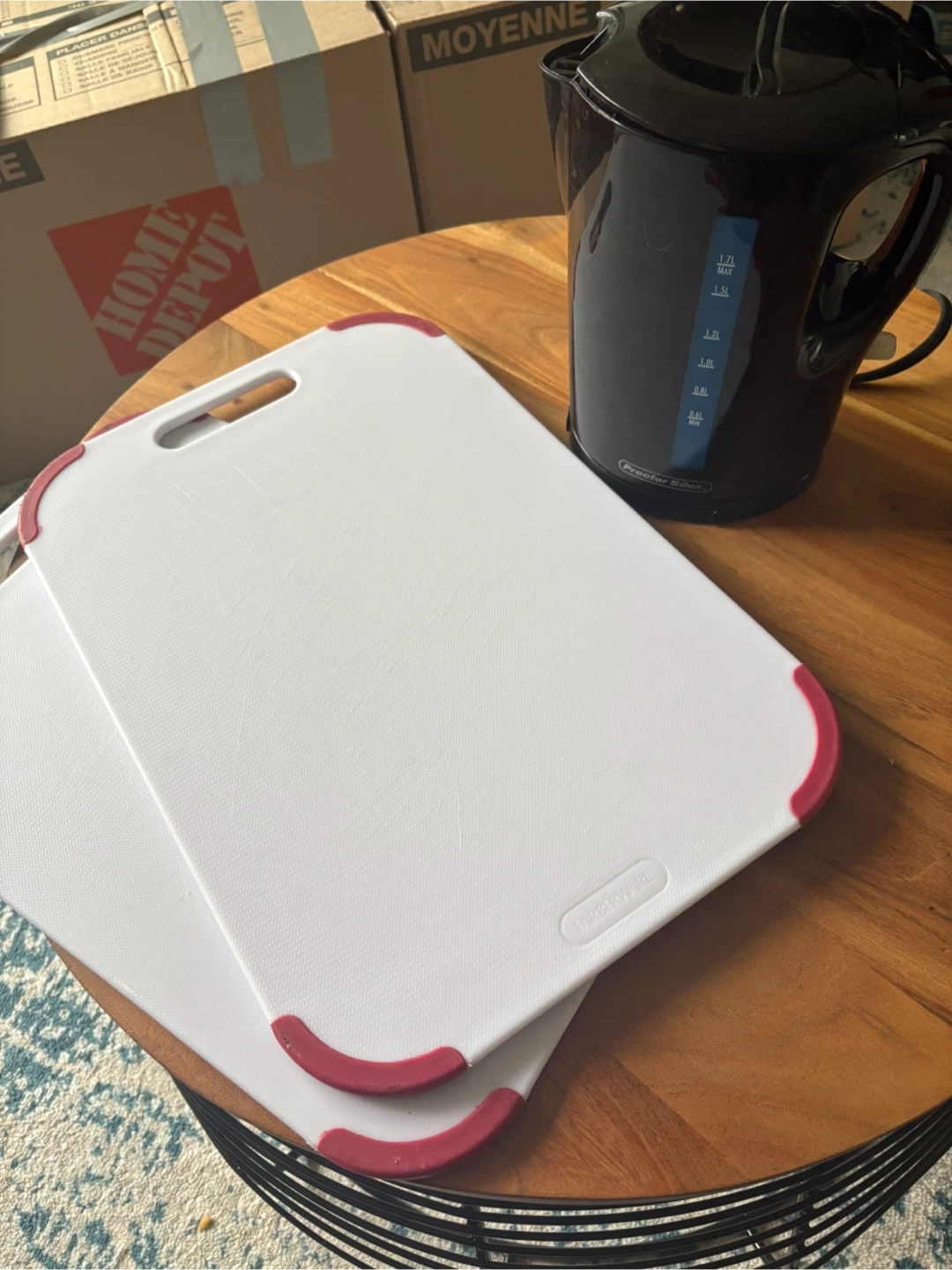 Cutting Boards and Kettle