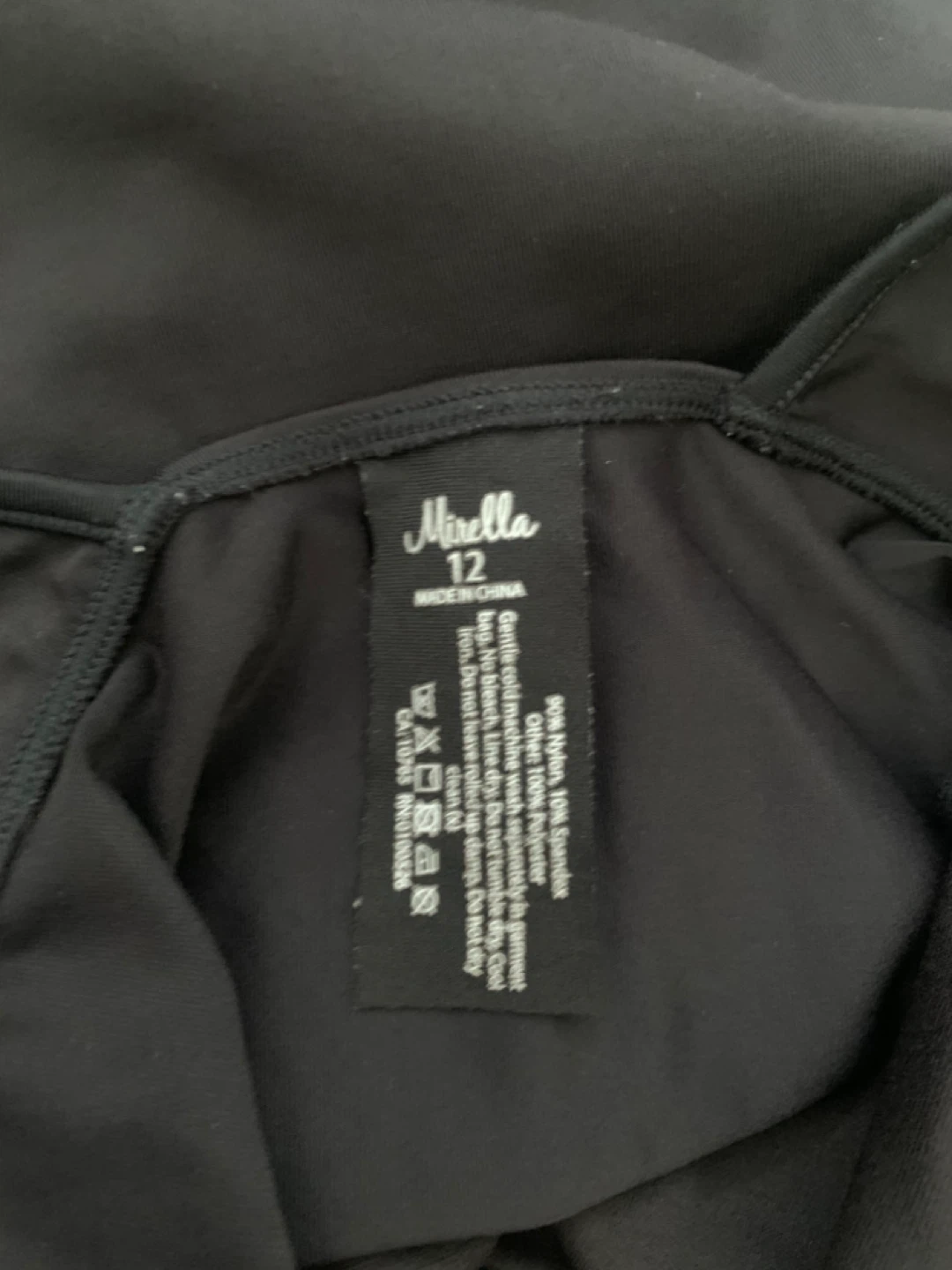 Mirella Black Leotard Size 12 - photo 3