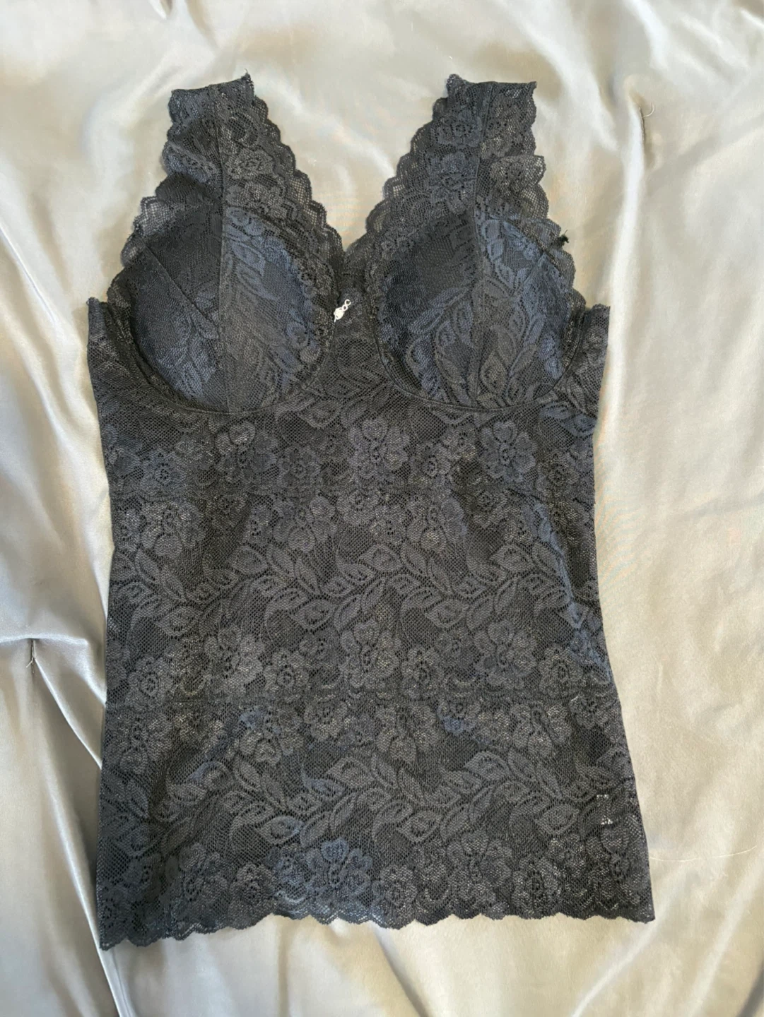 Black Lace Camisole Tank Top
