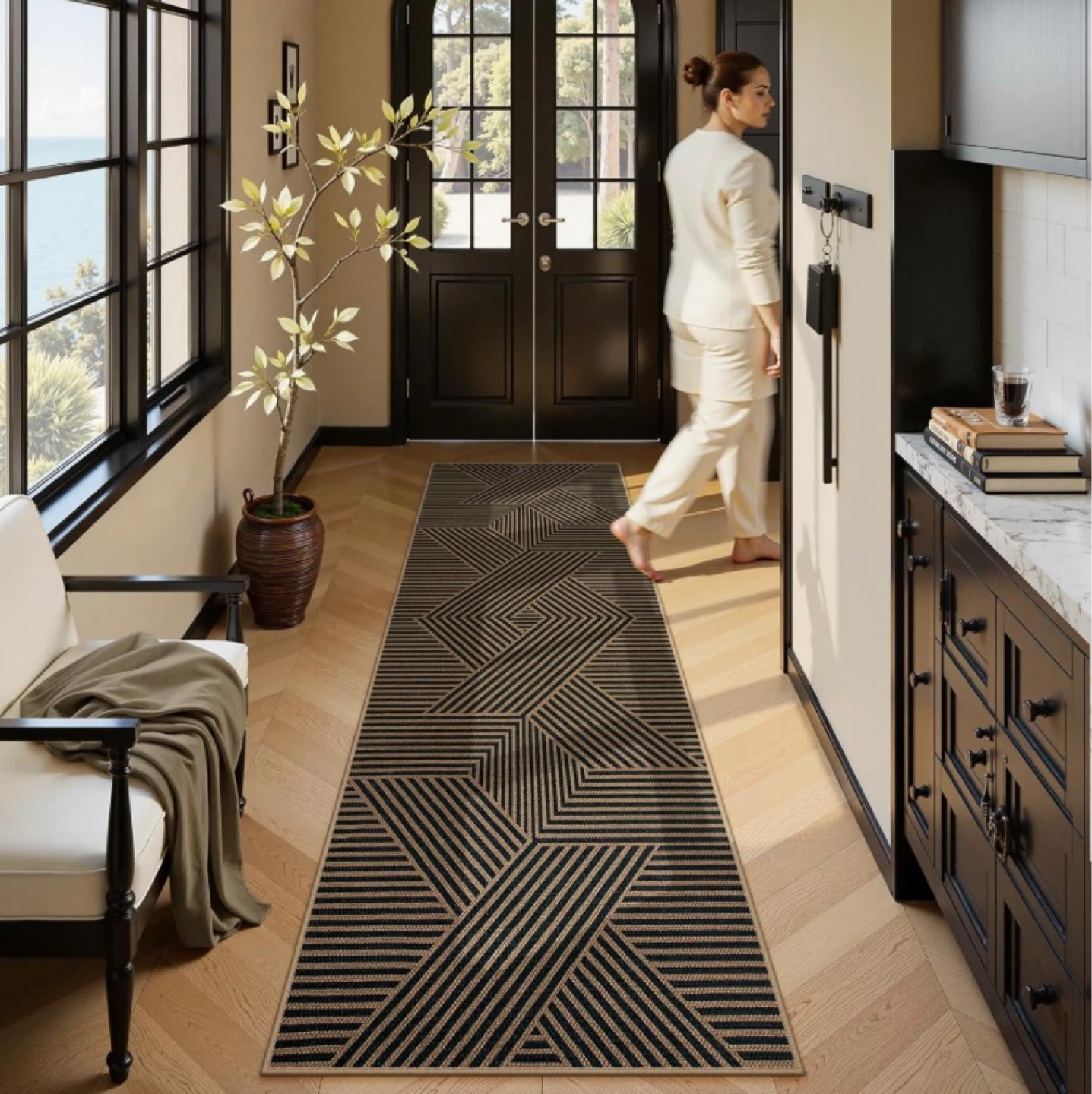 New 2.6’x8’ Outdoor/Indoor Washable Runner Rug - photo 4