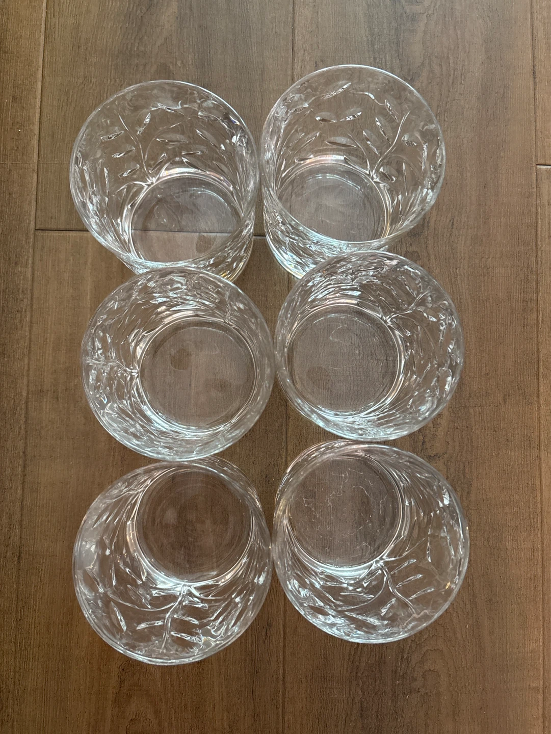 Set of 6 Crystal Cut Glasses