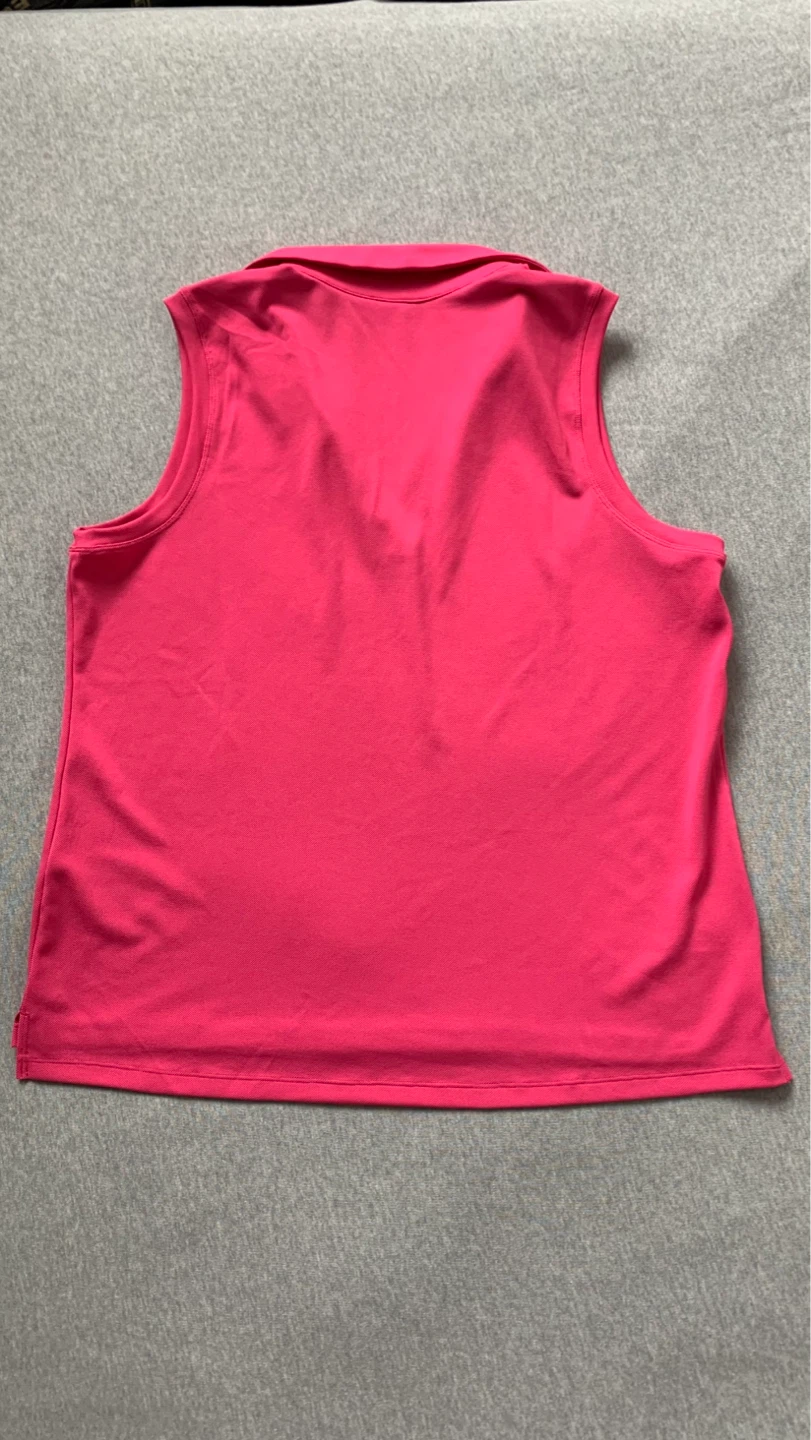Joe Fresh Active Pink Sleeveless Polo Shirt - Size XL - photo 2