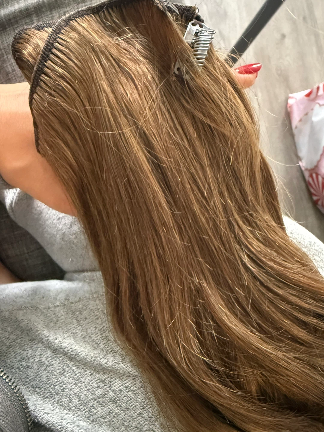 Light and medium Brown Clip-In Hair Extensions - photo 4