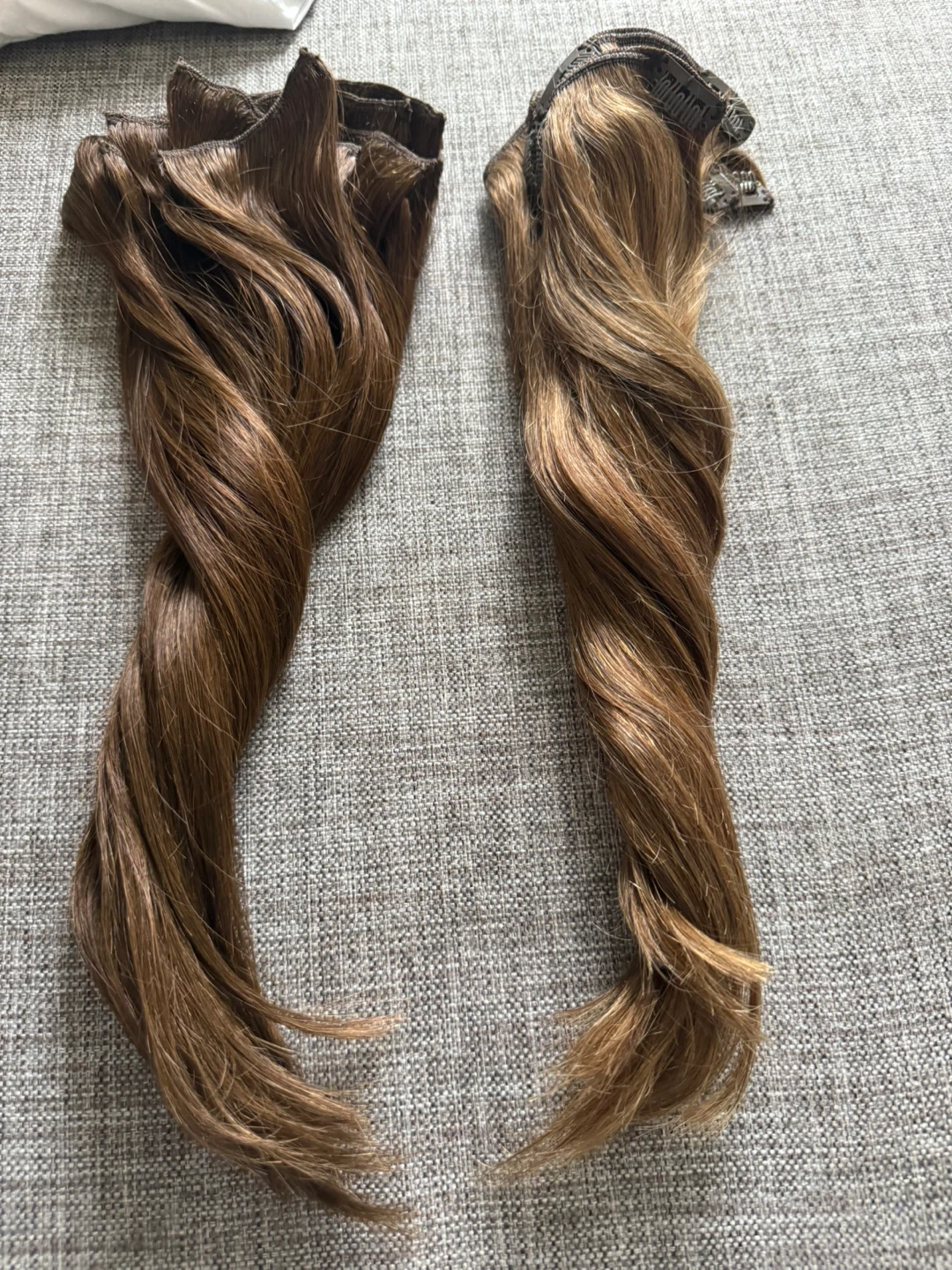 Light and medium Brown Clip-In Hair Extensions