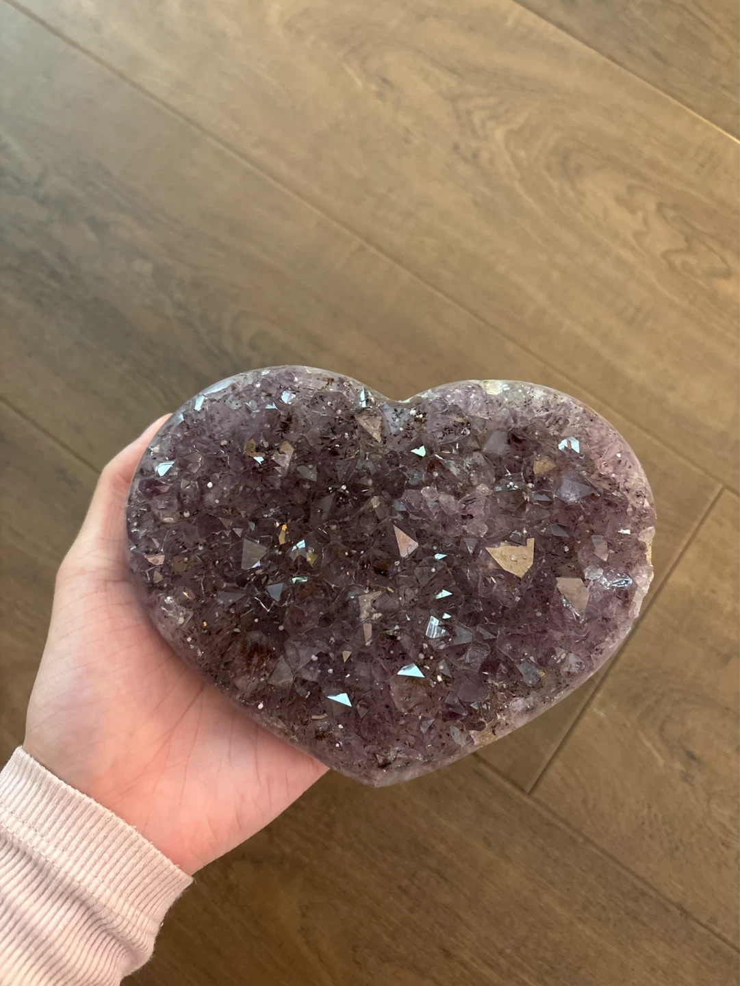Amethyst Crystal Heart Stone with Stand - photo 2