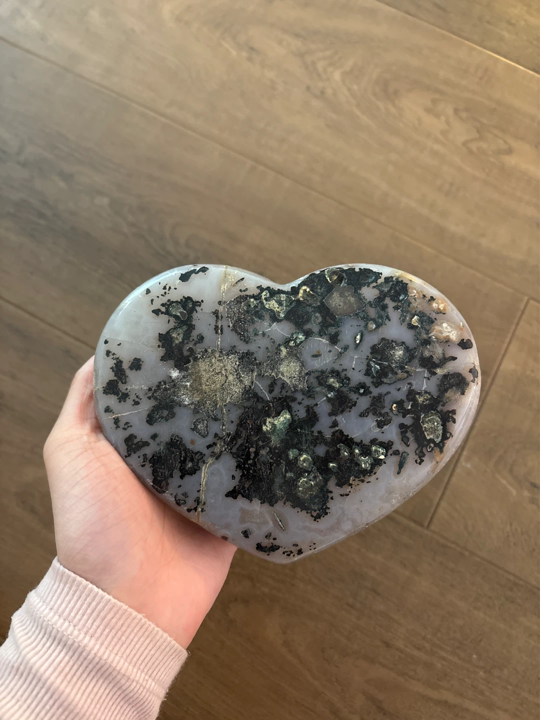 Amethyst Crystal Heart Stone with Stand - photo 3