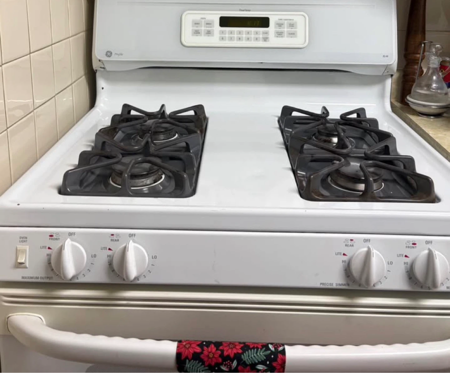 White GE Profile Gas Range Stove - photo 2