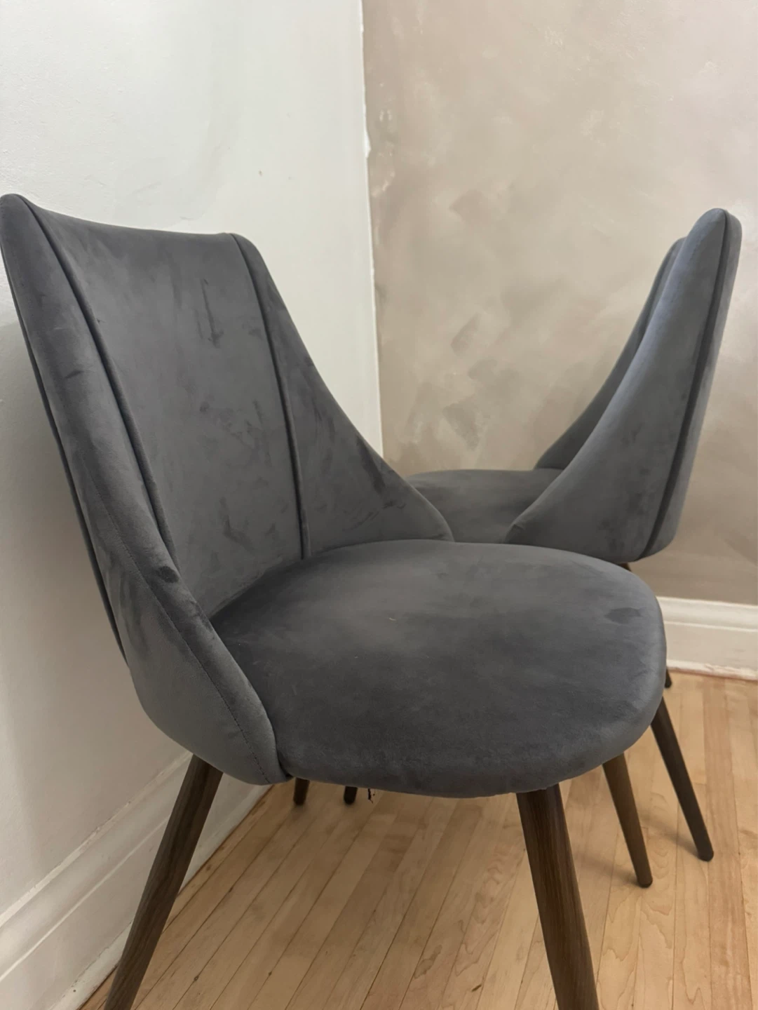 Grey Velvet Dining Chair