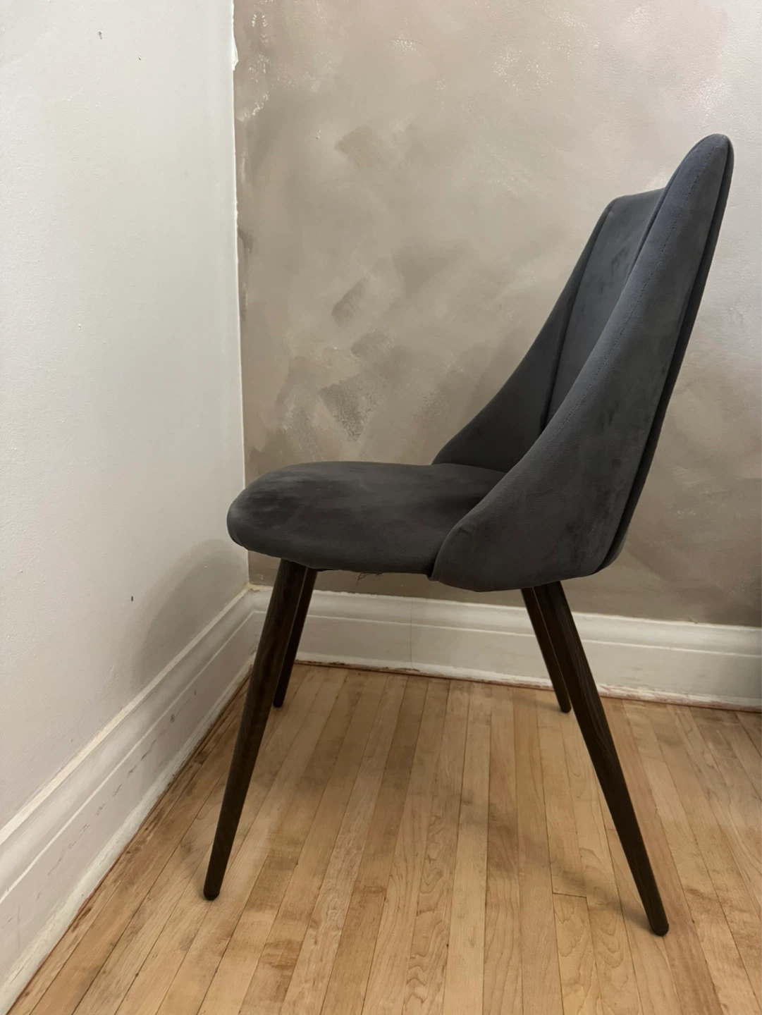 Grey Velvet Dining Chair - photo 2