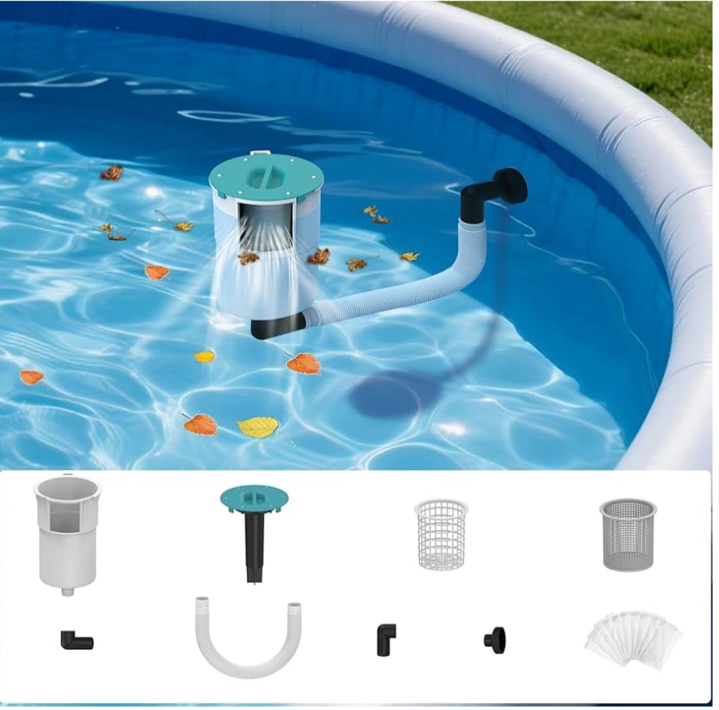 Inflatable Pool Skimmer and Filter System - photo 2