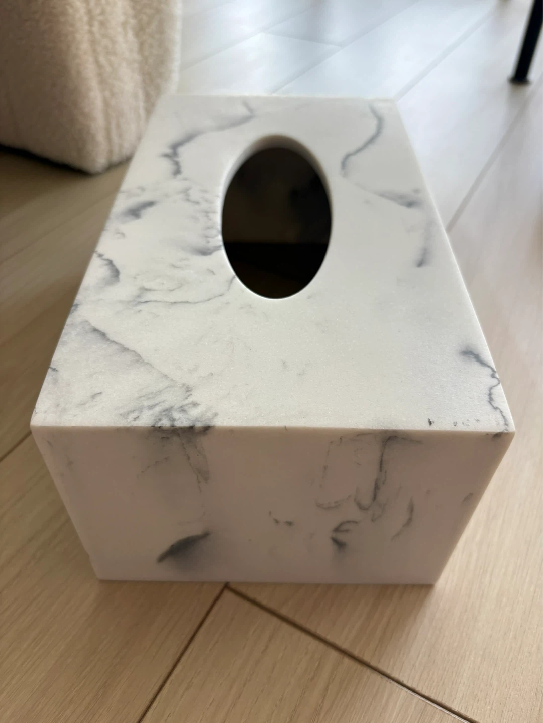 Marble Print Rectangular Tissue Box Cover - photo 3