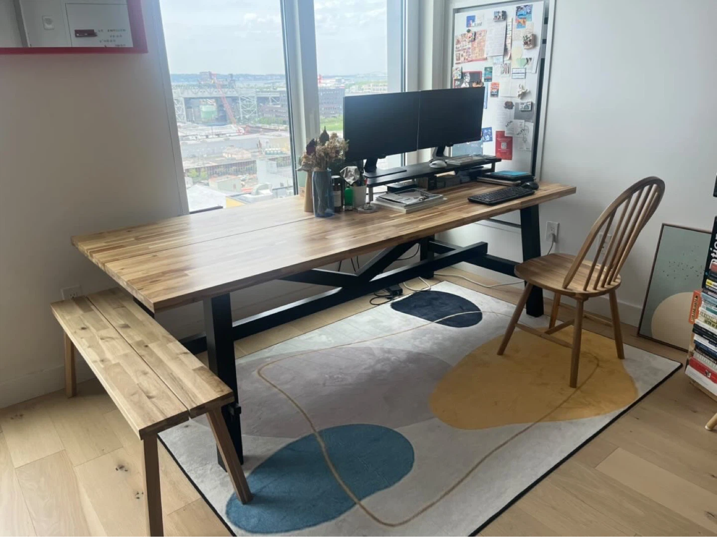 IKEA SKOGSTA Dining Table, Acacia/Black - photo 2