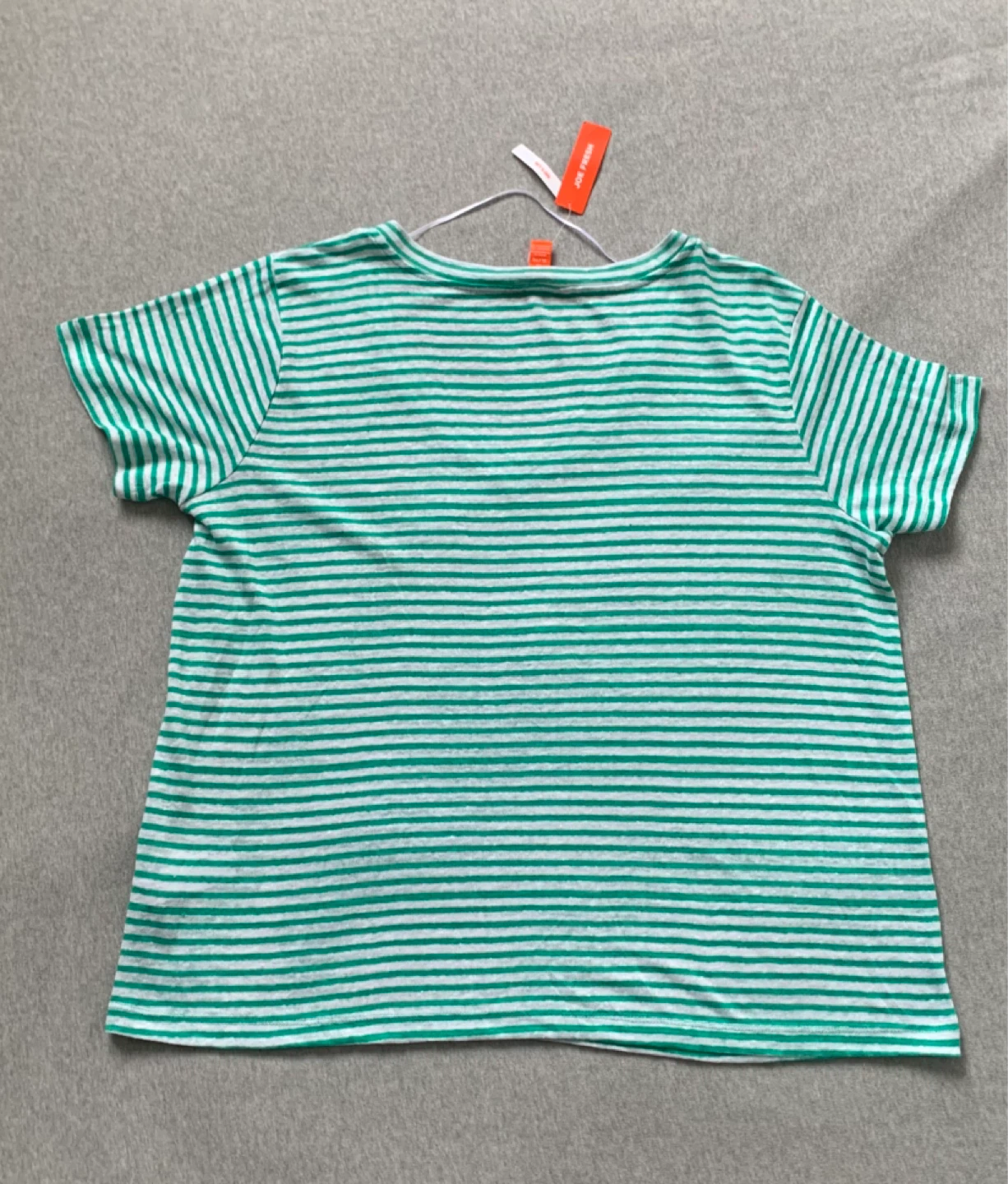 100% Linen Brand New Green and White Striped Shirt - XL - photo 2