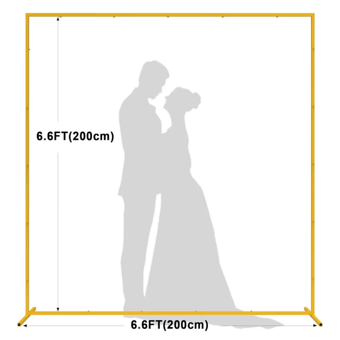 Gold Square Arch Backdrop Stand 6.6FT x 6.6FT - photo 2
