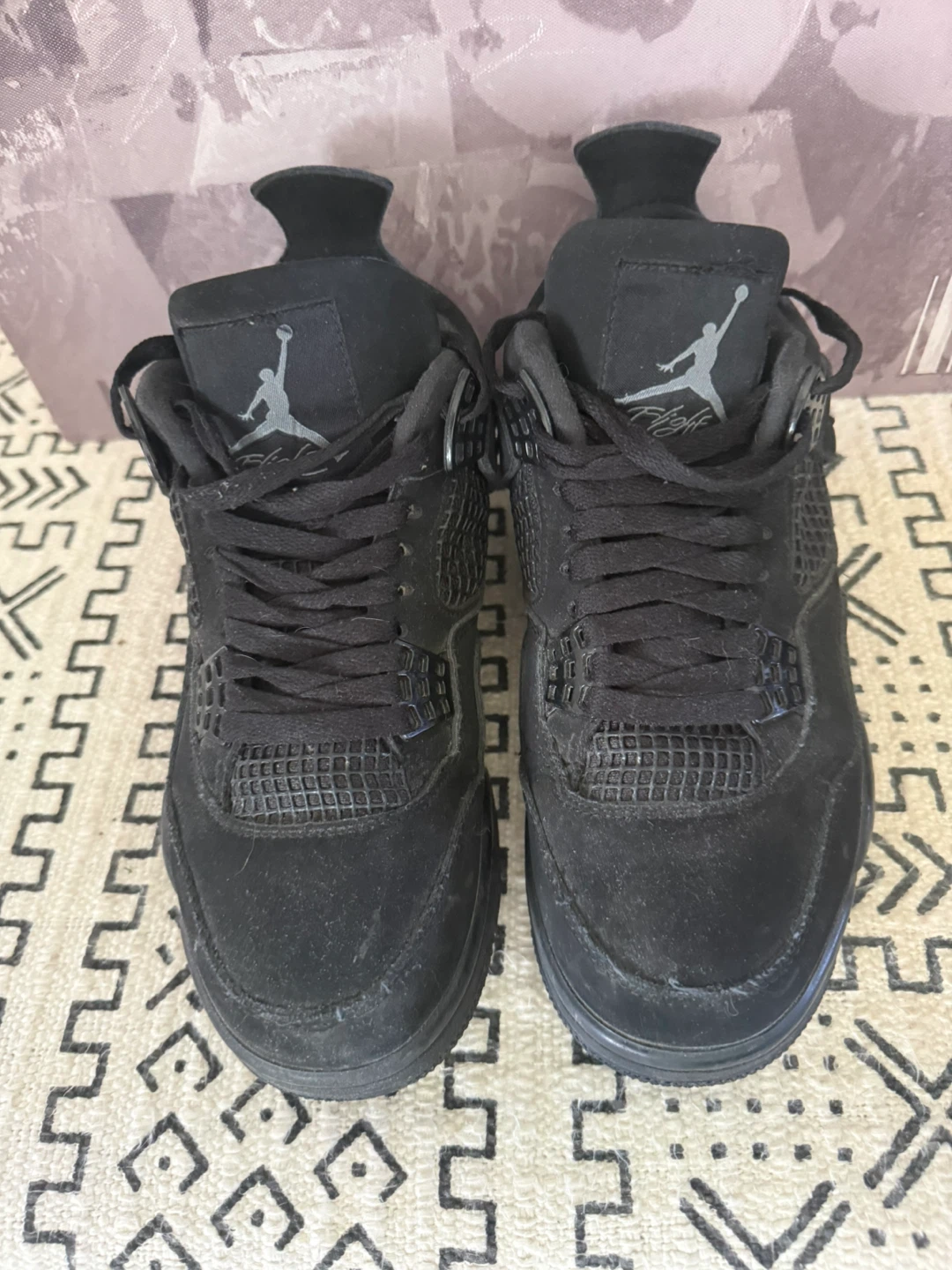 Air Jordan 4 Retro Black Mens Shoes