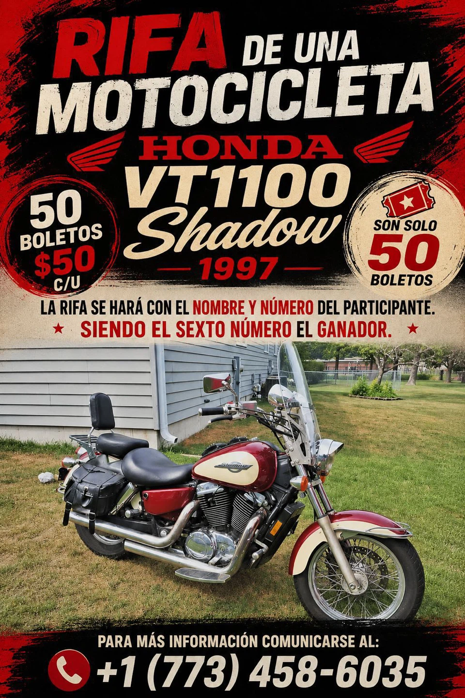 1997 Honda VT1100 Shadow Motorcycle