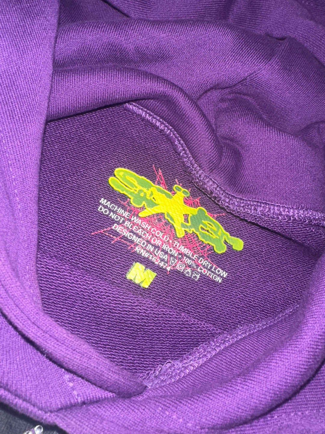 Spider Worldwide Hoodie Purple Size Medium - photo 2